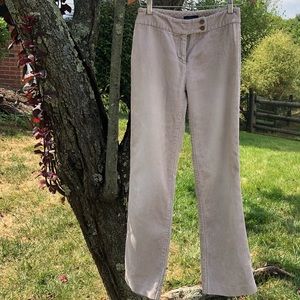 Ann Taylor Wide Leg Cream Corduroy (thick) Pant, Size 2